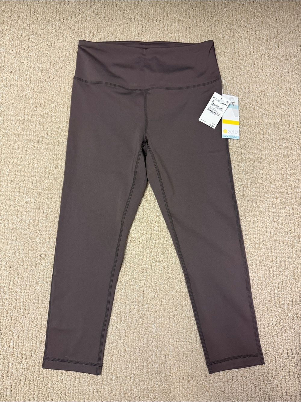 Zella Grey Sparrow High-Waist Cropped Leggings Size Medium